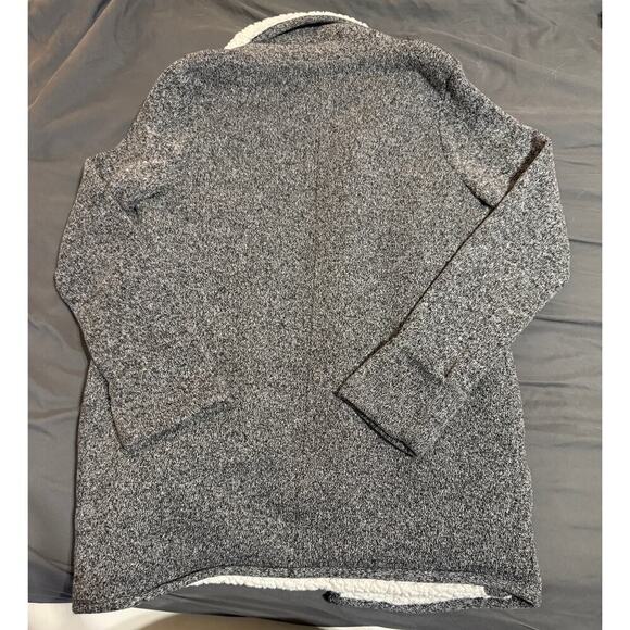 NWOT Abercrombie & Fitch Women Cardigan Sweater Size Small Gray White Collared - Picture 4 of 10
